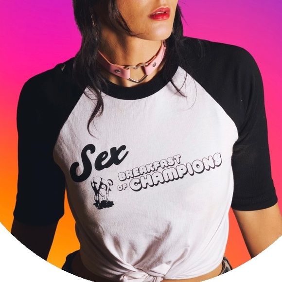 Black & white womens baseball tshirt - Picture 2 of 3